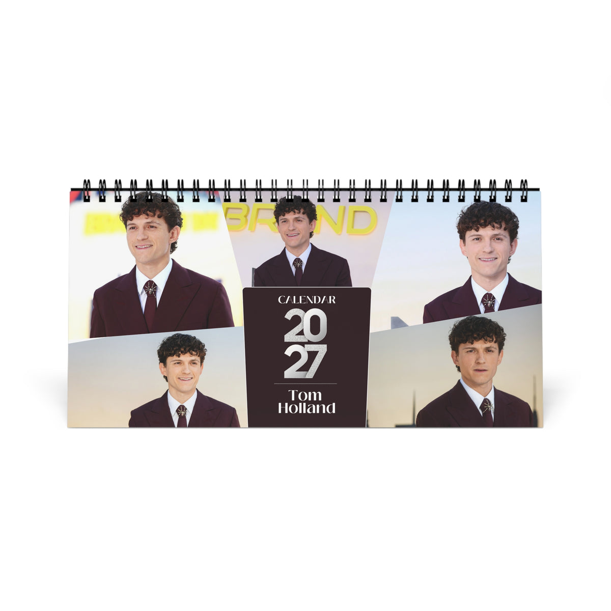 Tom Holland 2027 Desk Calendar Vol 2 | Spiral Bound Photo Calendar | Fan Gift