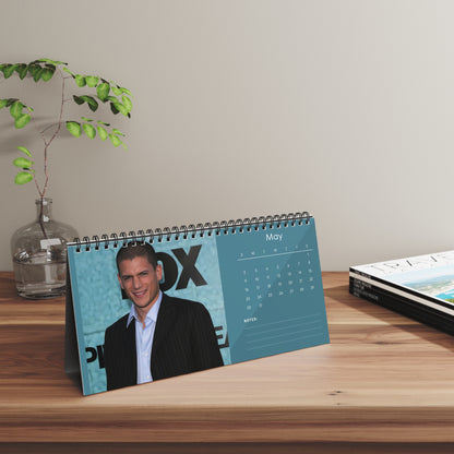 Wentworth Miller 2027 Desk Calendar Vol 2 | Spiral Bound Photo Calendar | Fan Gift