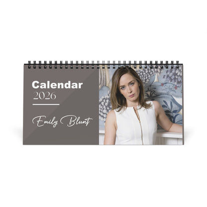Emily Blunt 2026 Desk Calendar | Actress Monthly Planner | Emily Blunt Gift | A Quiet Place Calendar | Office Decor