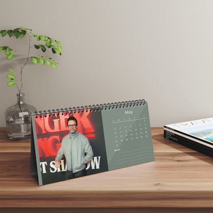 Hugh Jackman 2026 Desk Calendar | Premium Spiral Bound Celebrity Photo Calendar | Collectible Fan Gift | Stylish Desk & Office Décor