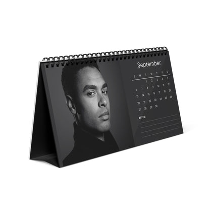 Regé-Jean Page 2026 Desk Calendar | Celebrity Spiral Bound Photo Calendar | Fan Collectible Gift | Stylish Desk & Office Décor