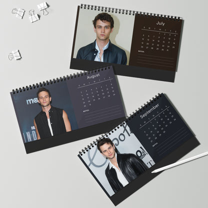 Brandon Flynn 2026 Desk Calendar | Premium Spiral Bound Celebrity Photo Calendar | High-Quality Gift for Fans & Desk Décor