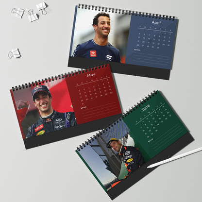 Daniel Ricciardo 2026 Desk Calendar | Formula 1 Racer | F1 Driver Gift | Motorsport Lover Calendar | Office Decor