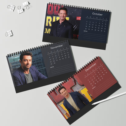 Hugh Jackman 2026 Vol 2 Desk Calendar | Celebrity Photo Calendar | Star Gift | Desk Décor