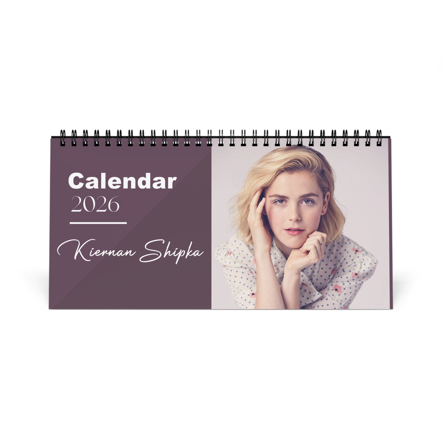 Kiernan Shipka 2026 Desk Calendar | Actress Gift | Chilling Adventures of Sabrina | Mad Men Star | Monthly Planner | Office Decor