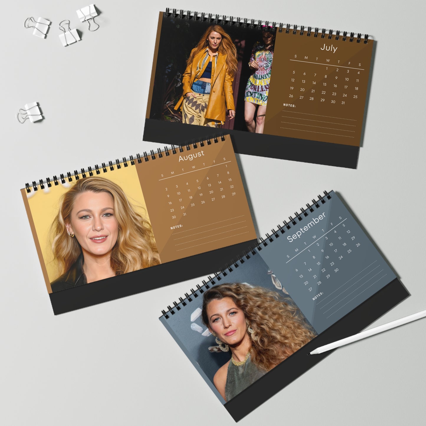 Blake Lively 2026 Desk Calendar | Gossip Girl  A Simple Favor Actor Planner | Hollywood Star Gift | Movie  TV Decor