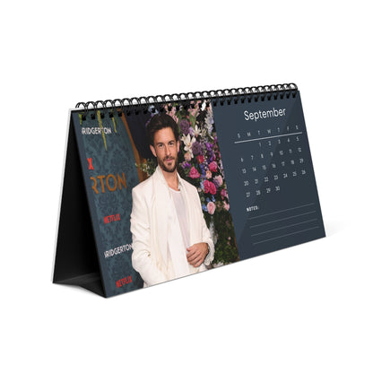 Jonathan Bailey 2026 Desk Calendar | Premium Spiral Bound Celebrity Photo Calendar | High-Quality Fan Gift & Desk Décor