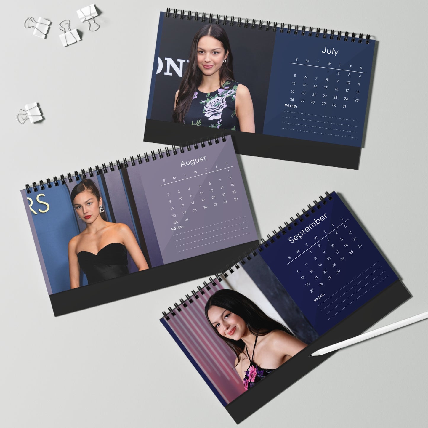 Olivia Rodrigo 2026 Desk Calendar | Premium Spiral Bound Celebrity Photo Calendar | Stylish Collectible Gift for Fans & Desk Décor