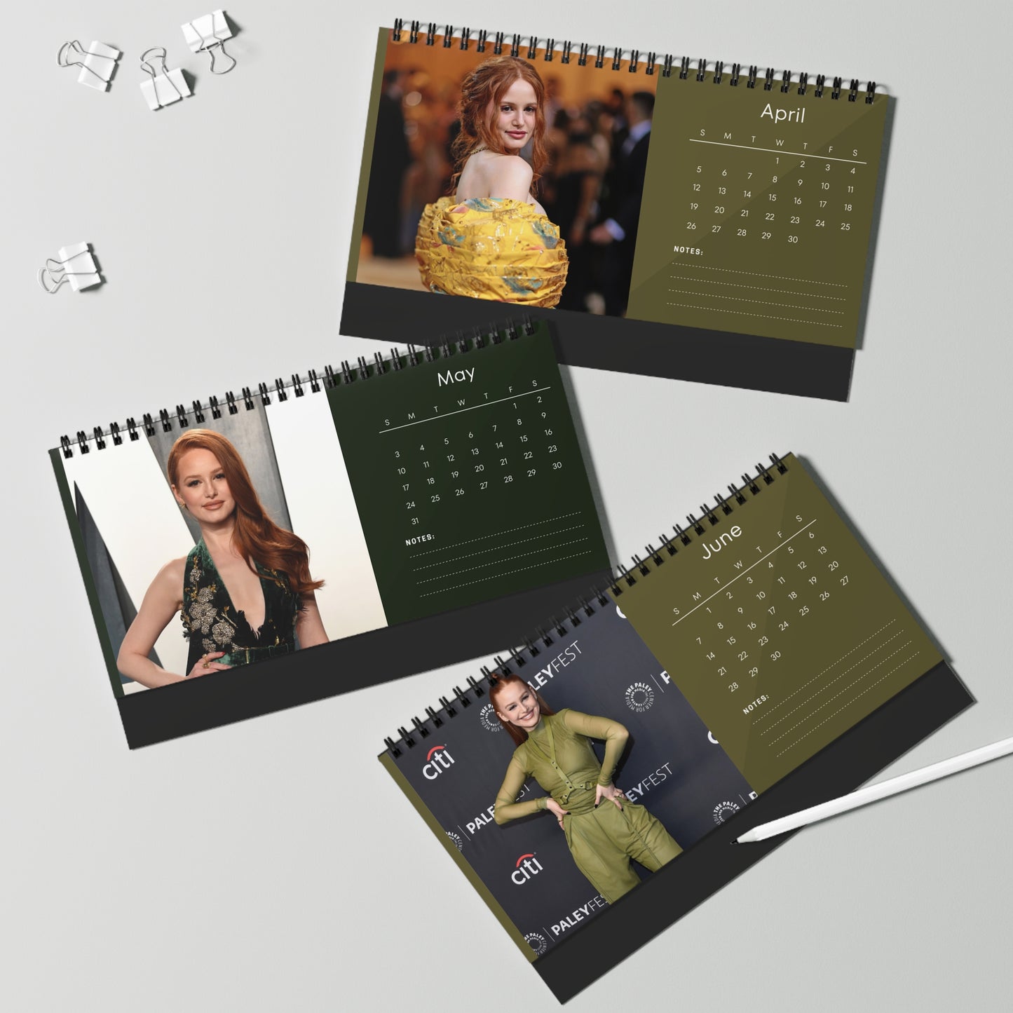 Madelaine Petsch 2026 Desk Calendar | Premium Spiral Bound Celebrity Photo Calendar | High-Quality Fan Gift & Desk Décor