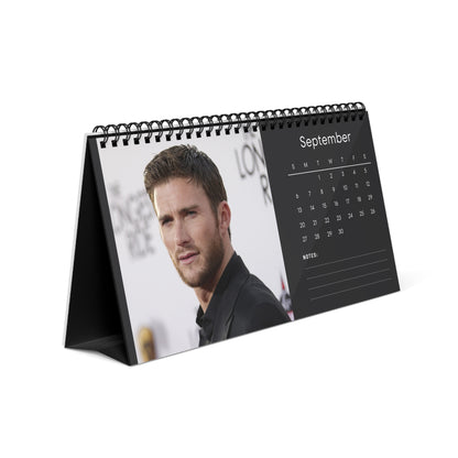 Scott Eastwood 2026 Desk Calendar | Celebrity Spiral Bound Photo Calendar | Fan Collectible Gift | Stylish Desk & Office Décor