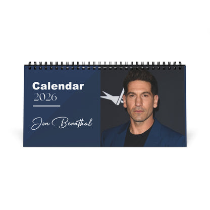 Jon Bernthal 2026 Desk Calendar | Premium Spiral Bound Celebrity Photo Calendar | High-Quality Fan Gift & Desk Décor