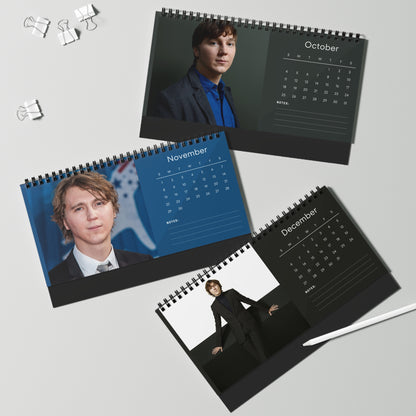 Paul Dano 2026 Desk Calendar | Premium Spiral Bound Celebrity Photo Calendar | Collectible Fan Gift | Stylish Desk & Office Décor