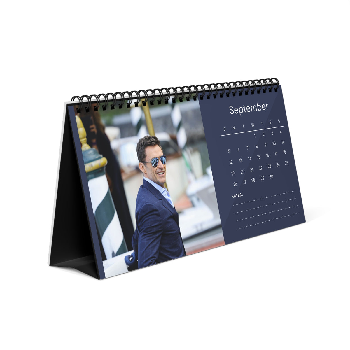 Hugh Jackman 2027 Desk Calendar Vol 4 | Spiral Bound Photo Calendar | Fan Gift