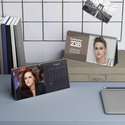 Kristen Stewart 2026 Desk Calendar | Premium Spiral Bound Celebrity Photo Calendar | Collectible Fan Gift | Stylish Desk & Office Décor