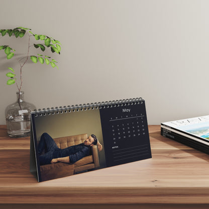 Chris Evans 2026 Desk Calendar | Premium Spiral Bound Celebrity Photo Calendar | Collectible Fan Gift | Stylish Desk & Office Décor