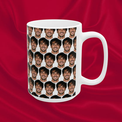 Taylor Zakhar Perez Face Pattern Ceramic Mug | Unique Gift for Taylor Zakhar Perez Fans