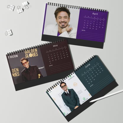 Robert Downey Jr 2026 Desk Calendar | Premium Celebrity Photo Calendar | Stylish Office Decor & Fan Gift