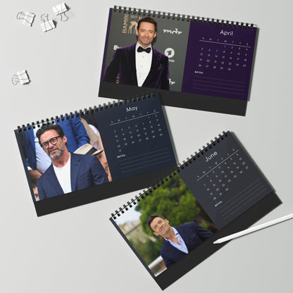 Hugh Jackman 2026 Desk Calendar | Celebrity Photo Calendar | Star Gift | Desk Décor