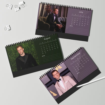 Taron Egerton 2026 Desk Calendar | Premium Spiral Bound Celebrity Photo Calendar | High-Quality Fan Gift & Desk Décor