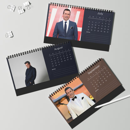 Jon Hamm 2027 Desk Calendar Vol 1 | Spiral Bound Photo Calendar | Fan Gift