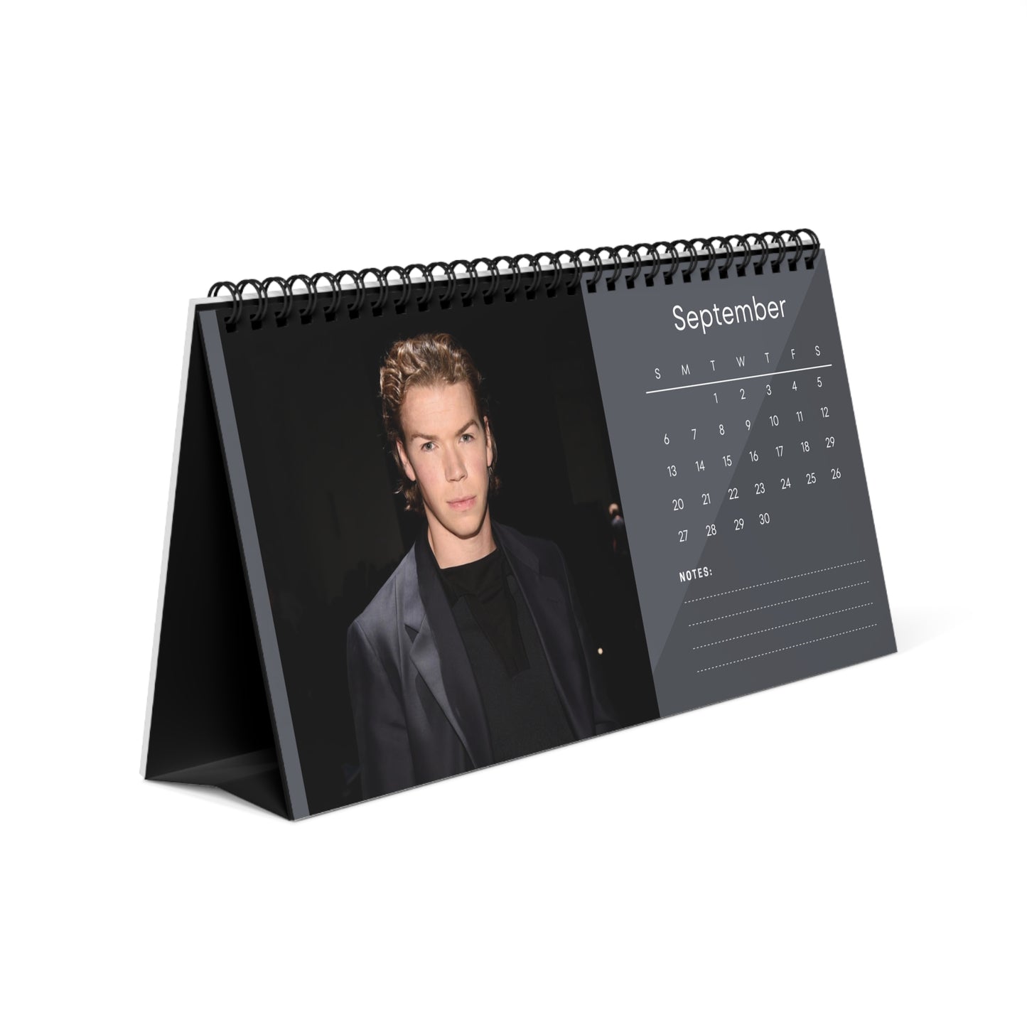 Will Poulter 2026 Desk Calendar | Premium Spiral Bound Celebrity Photo Calendar | High-Quality Fan Gift & Desk Décor