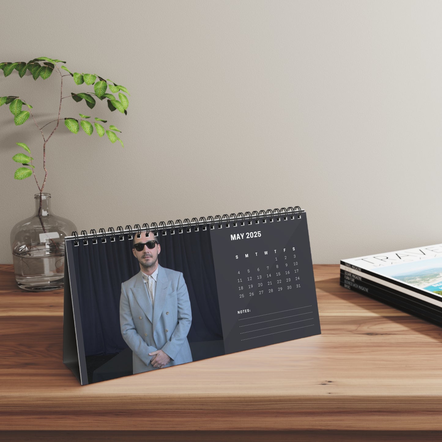 Shia LaBeouf 2025 Desk Calendar | Shia LaBeouf Calendar | Fan Gift