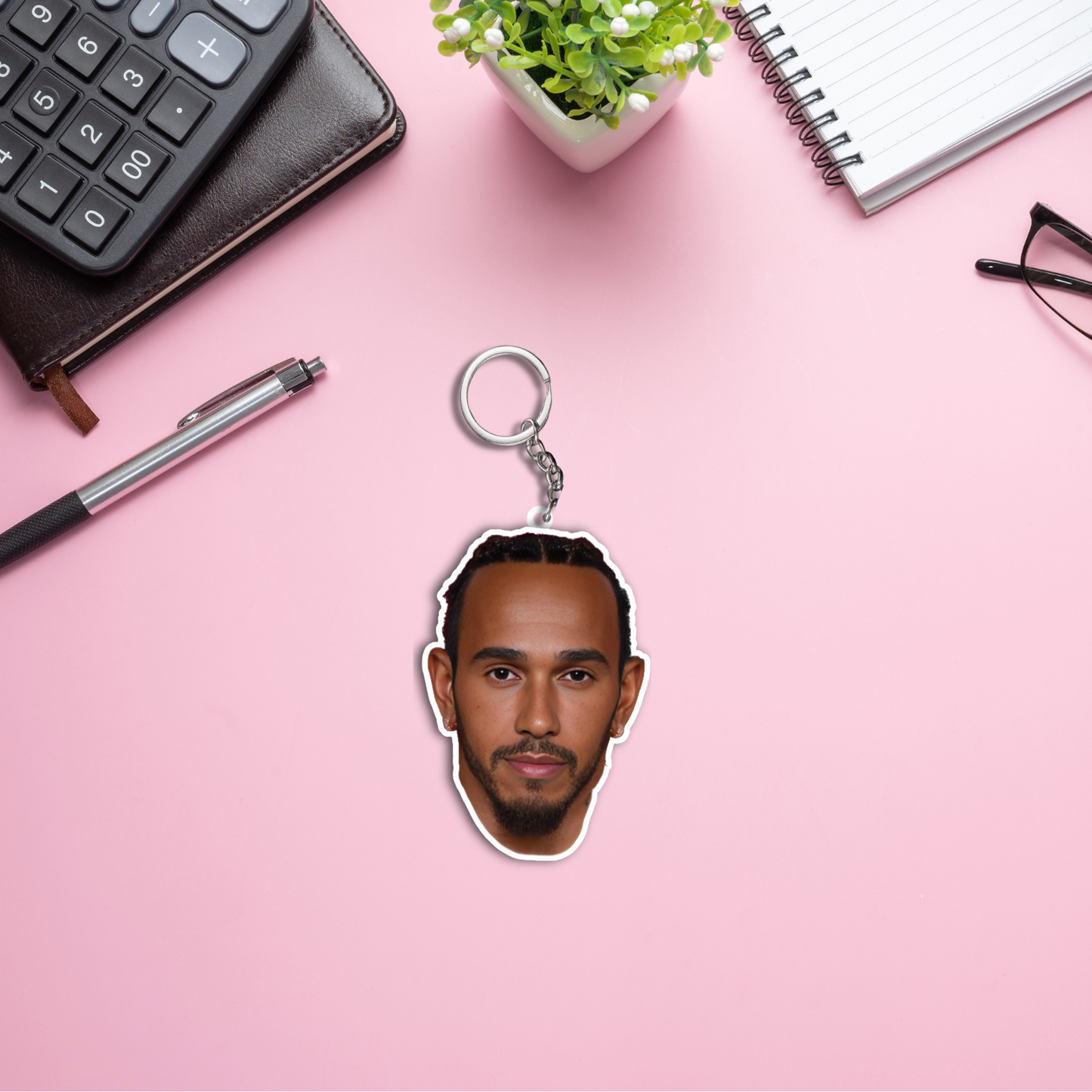 Lewis Hamilton Both Sided Acrylic Keychain | Formula 1 Fan Gift