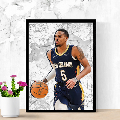 Dejounte Murray Premium Matte Paper Poster, Frames & Hanger