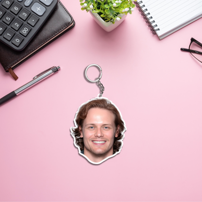 Sam Heughan Both Sided Acrylic Keychain | Fan Gift