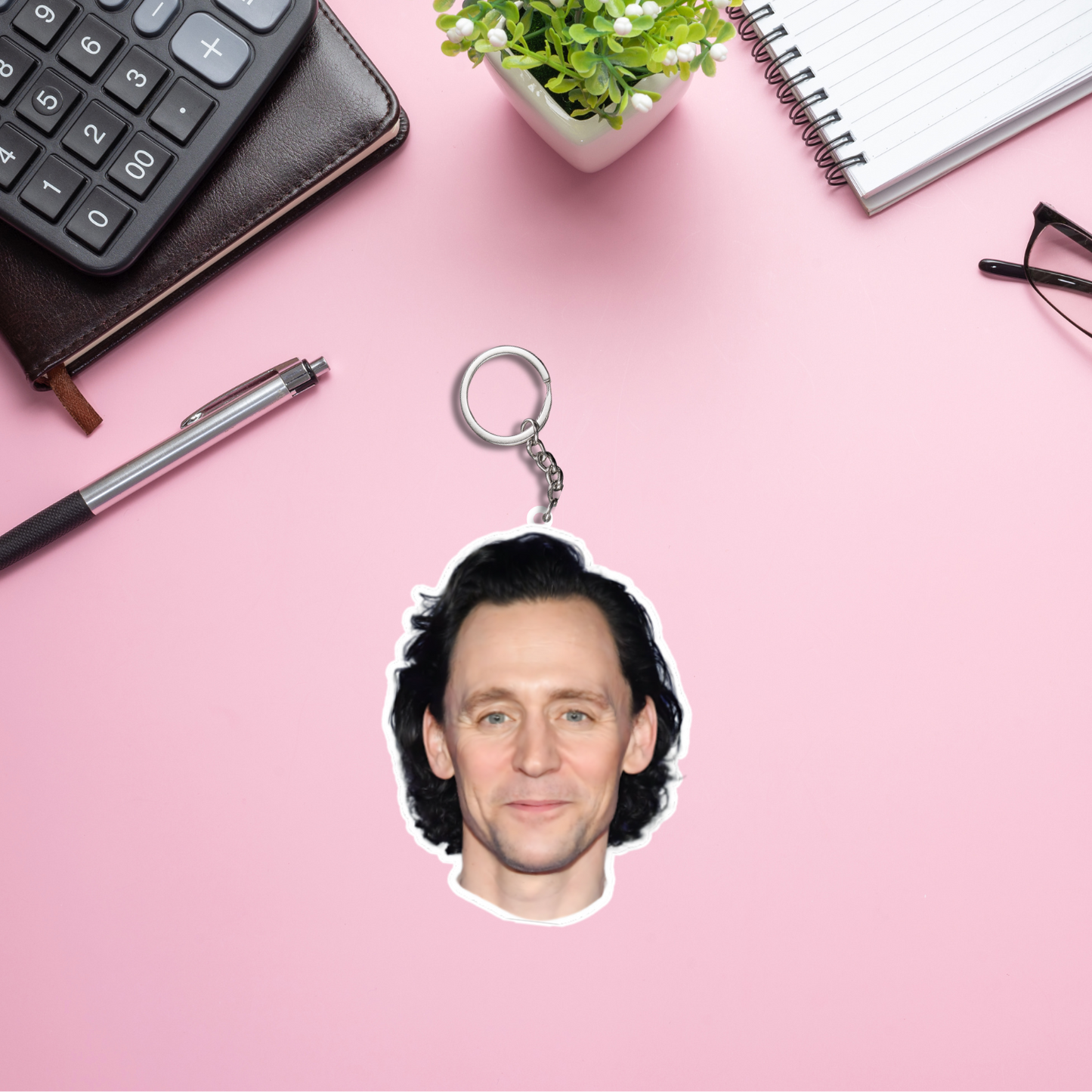 Tom Hiddleston Both Sided Acrylic Keychain | Fan Gift