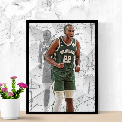 Khris Middleton Matte Paper Poster, Frames & Hanger