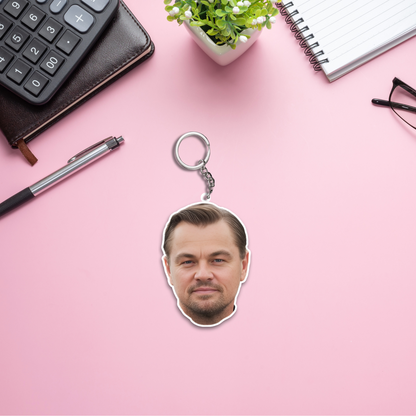 Leonardo DiCaprio Both Sided Acrylic Keychain | Fan Gift