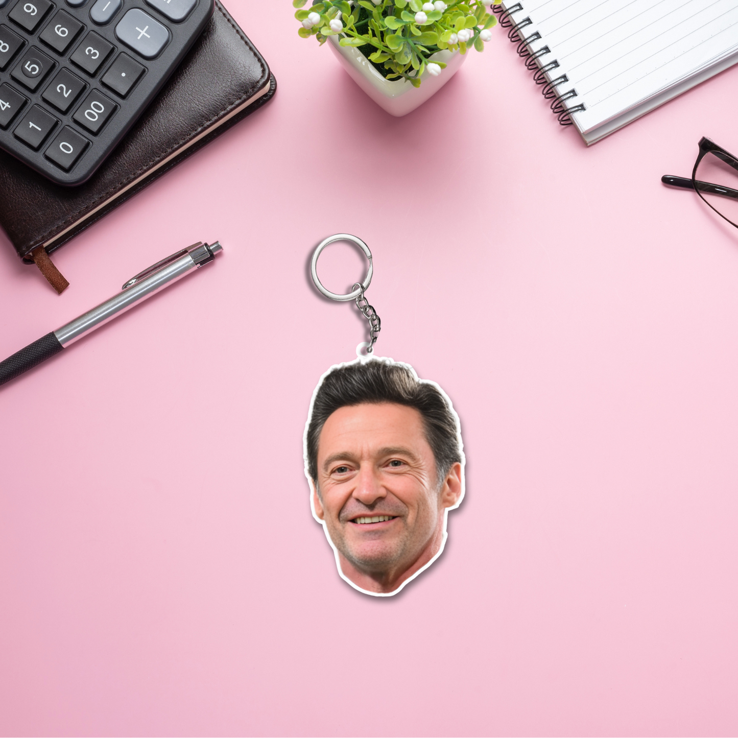 Hugh Jackman 2 Layer Acrylic Keychain |  Best Fan Gift