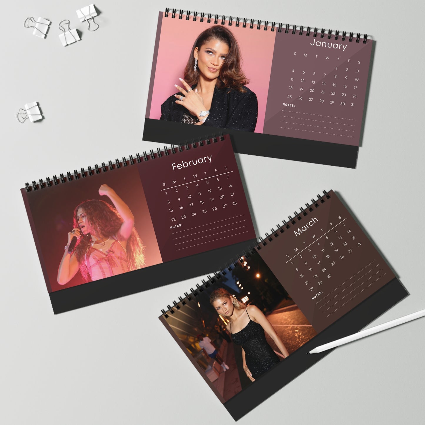 Zendaya 2026 Desk Calendar | Stylish Hollywood Star | Celebrity Gift for FansMovie  TV Decor | Celebrity Planner