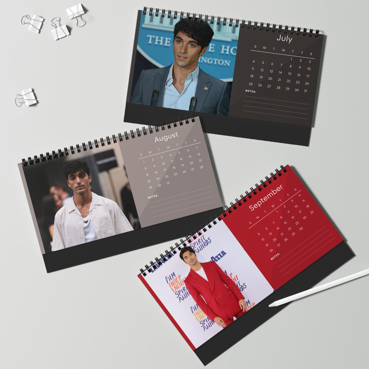 Taylor Zakhar Perez 2027 Desk Calendar Vol 2 | Spiral Bound Photo Calendar | Fan Gift