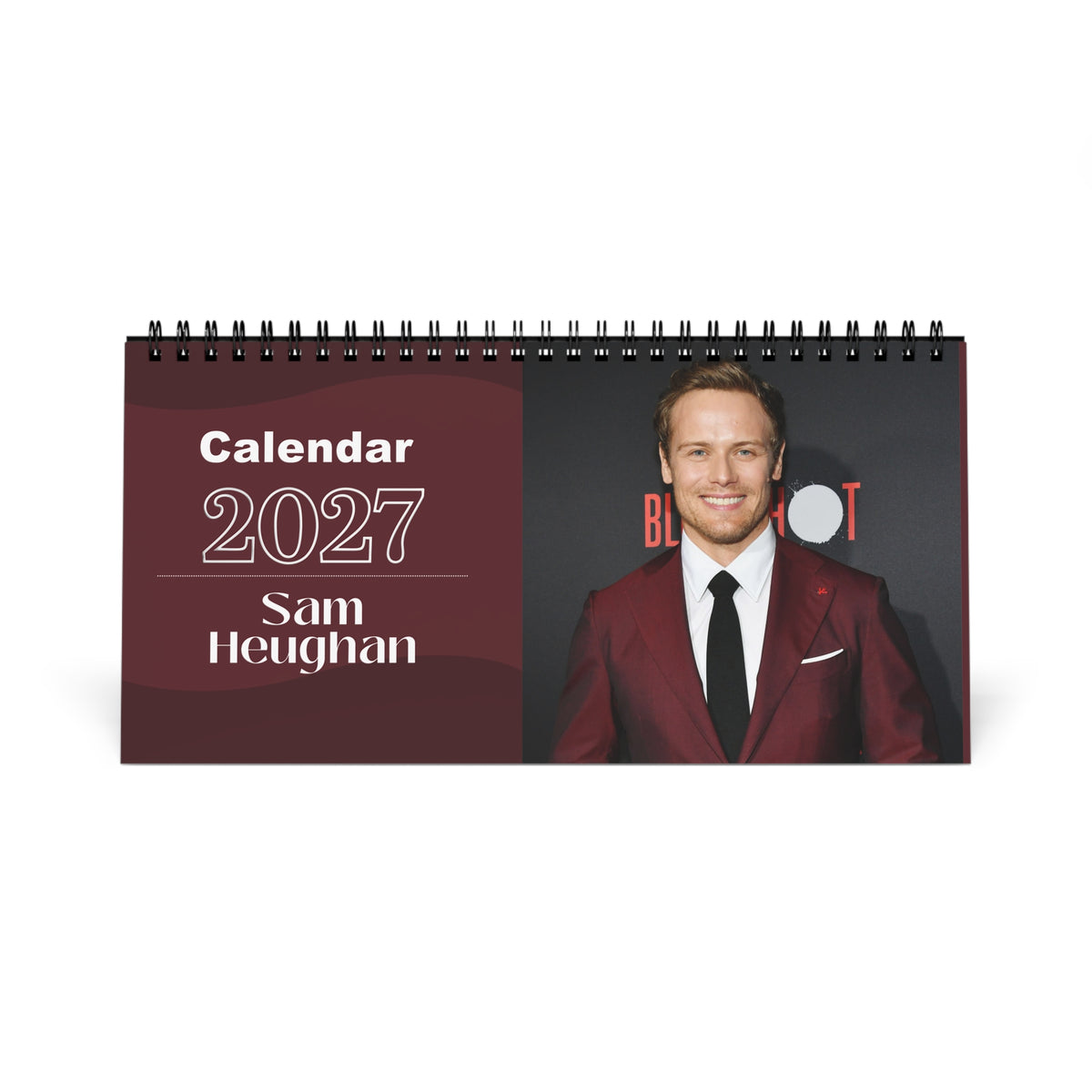 Sam Heughan 2027 Desk Calendar Vol 1 | Spiral Bound Photo Calendar | Fan Gift