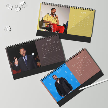 Adam Sandler 2026 Desk Calendar | Celebrity Spiral Bound Photo Calendar | Comedy Star Fan Gift | Collectible Desk & Office Décor