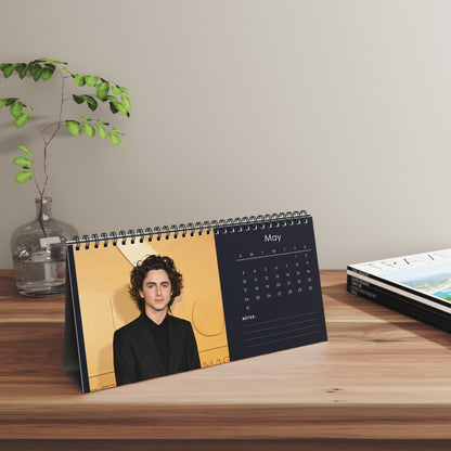 Timothée Chalamet 2026 Desk Calendar | Premium Spiral Bound Celebrity Photo Calendar | Collectible Fan Gift | Stylish Desk & Office Décor