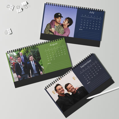 Ant & Dec 2027 Desk Calendar Vol 3 | Spiral Bound Photo Calendar | Fan Gift
