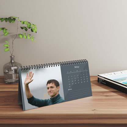 Tom Holland 2026 Desk Calendar | Celebrity Spiral Bound Photo Calendar | Fan Collectible Gift | Stylish Desk & Office Décor