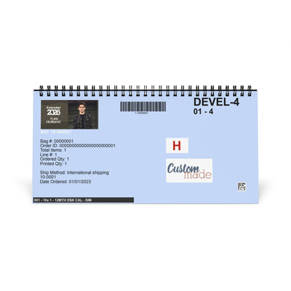 Tom Holland 2026 Desk Calendar | Celebrity Spiral Bound Photo Calendar | Fan Collectible Gift | Stylish Desk & Office Décor