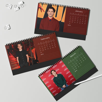Tom Holland 2027 Desk Calendar Vol 2 | Spiral Bound Photo Calendar | Fan Gift