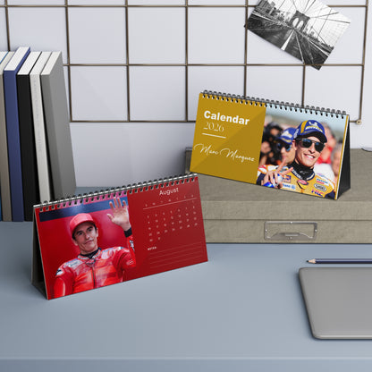 Marc Márquez 2026 Desk Calendar | Premium Spiral Bound MotoGP Star Photo Calendar | High-Quality Fan Gift & Desk Décor