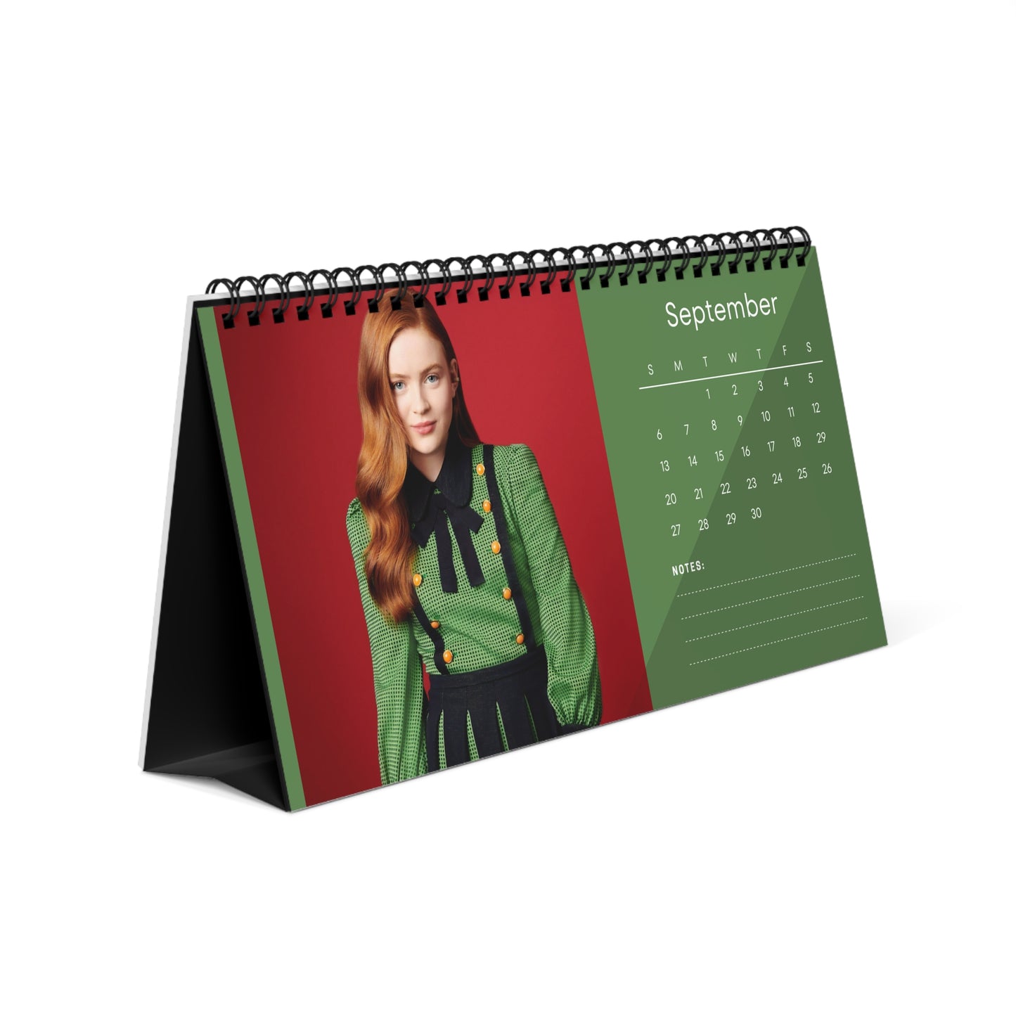 Sadie Sink 2026 Desk Calendar | Celebrity Spiral Bound Photo Calendar | Fan Collectible Gift | Stylish Desk & Office Décor