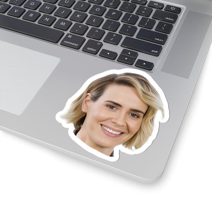 Personalized Kiss-Cut Stickers - Smiling Face Design for Laptops & Decor