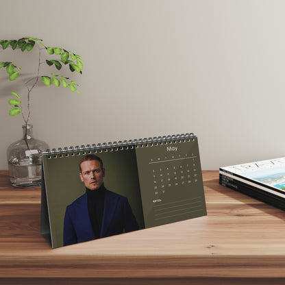 Sam Heughan 2027 Desk Calendar Vol 5 | Spiral Bound Photo Calendar | Fan Gift