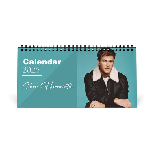 Chris Hemsworth 2026 Desk Calendar, Actor Calendar, Gift for Movie Buff, Office Decor, Daily Planner