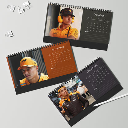 Lando Norris 2026 Desk Calendar | Formula 1 Driver Gift | McLaren Racing Fan | F1 Calendar | Motorsport Decor | Office Desk
