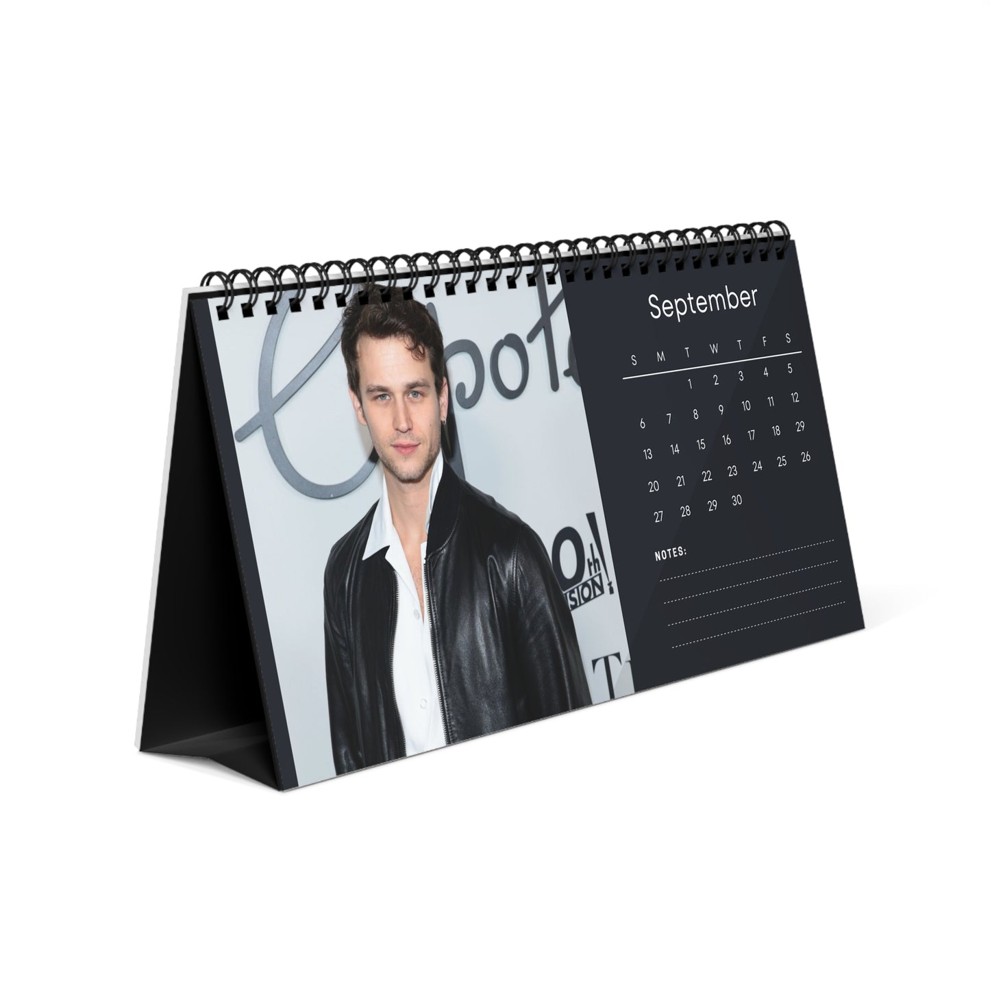 Brandon Flynn 2026 Desk Calendar | 13 Reasons Why Actor | TV Star Gift | Home Office Decor | Celebrity Planner
