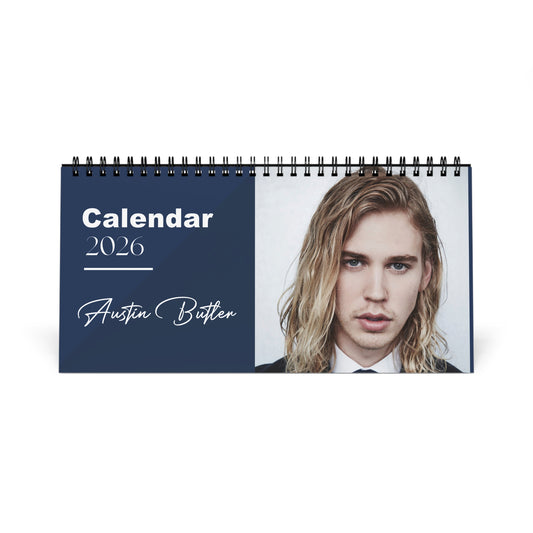 Austin Butler 2026 Desk Calendar | Premium Celebrity Photo Calendar for Fans | Spiral Bound Collectible Desk & Office Décor